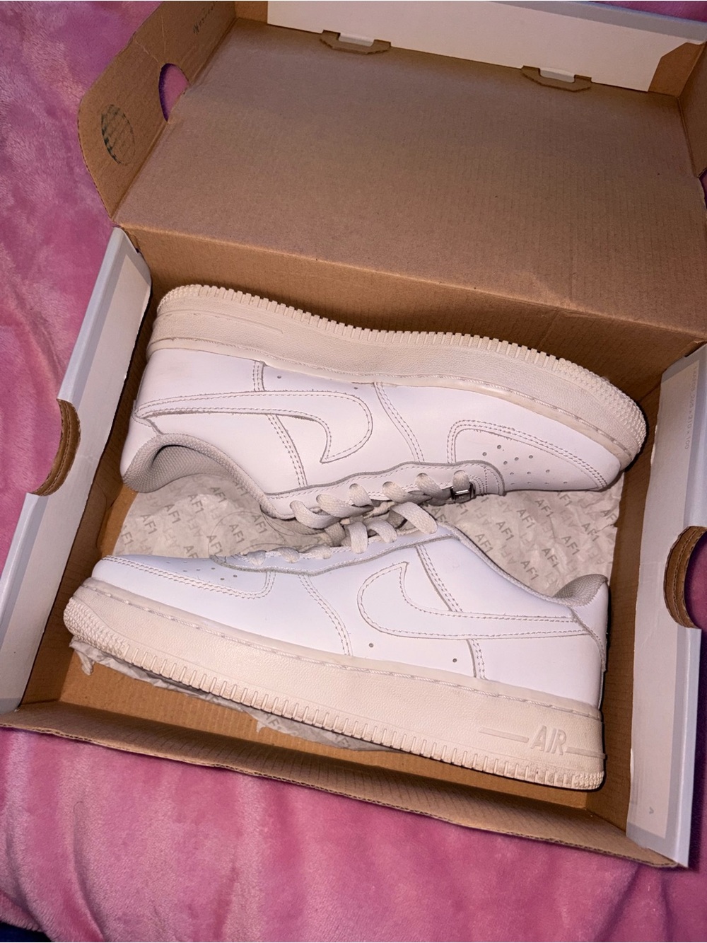 Air Force Ones with Nike Box